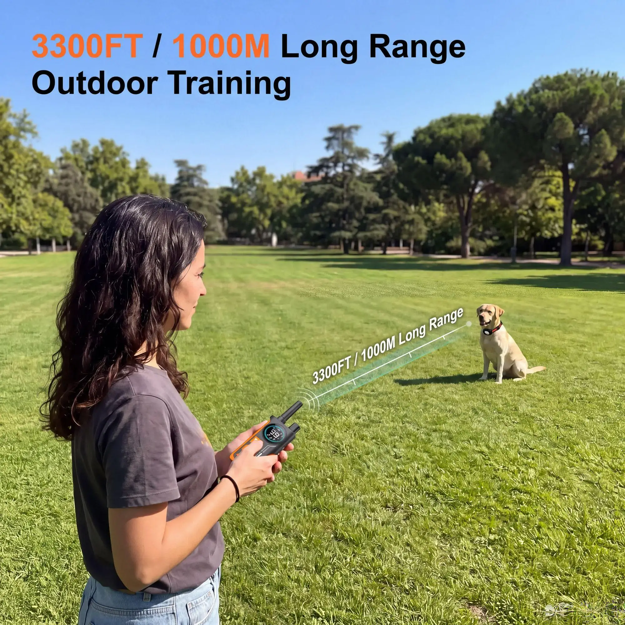 1000メートル長距離対応犬用トレーニングカラー、防水リモー - Dog Training Collar Remote 1000M Beep のレビューと価格