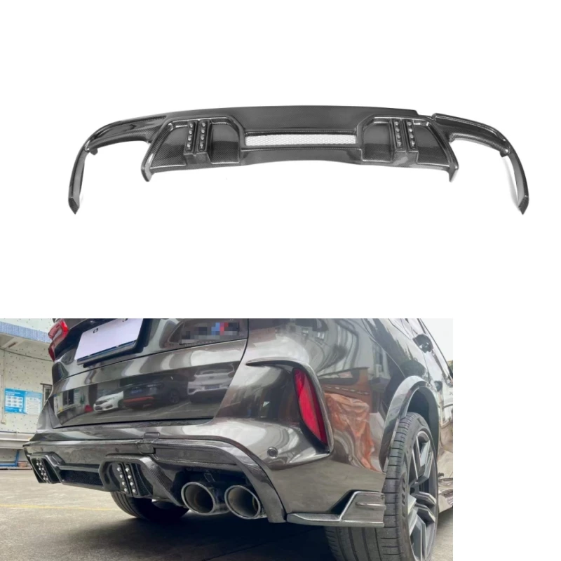 

Real Carbon Fiber LD Style Rear Diffuser With LED Light For BMW X5M F95 Pre-LCI 2019-2022 F95 Diffuser