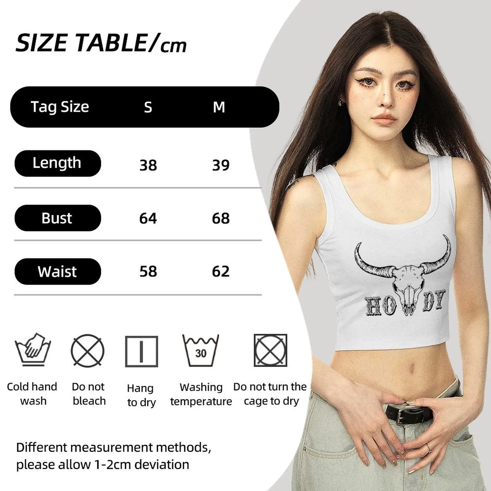 يمكن ارتداؤها على الطراز الأساسي المألوف للسيدات كسترة رفيعة مطبوعة على شكل جمجمة البقرة الغربية الخارجية وملابس كاميس النسائية #5