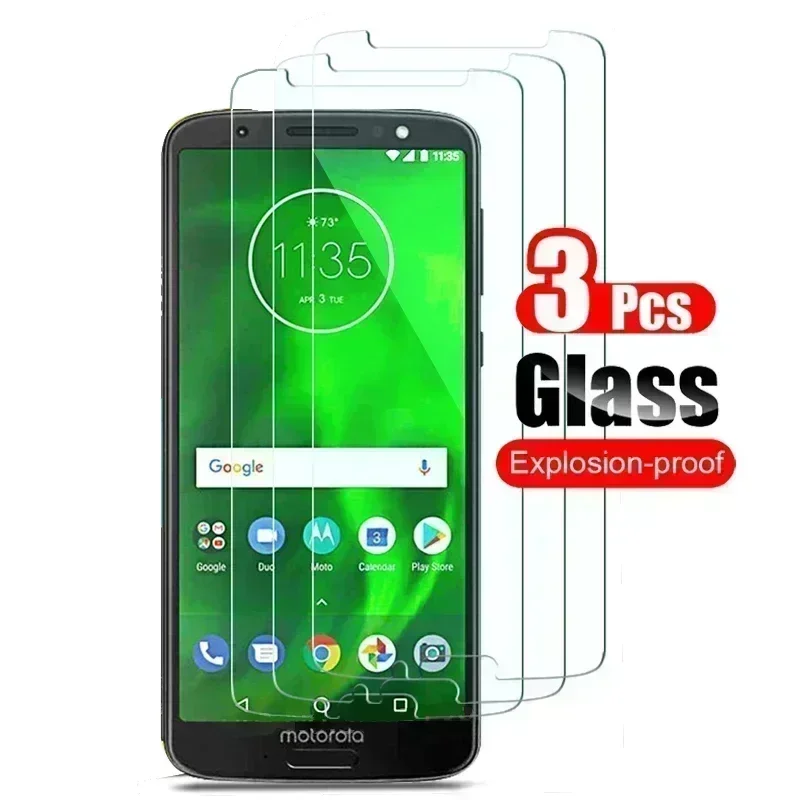 3Pcs Tempered Glass for Motorola Moto G6 Plus Screen Protector Protective Toughened Glass for Motorola Moto G6 Plus Play