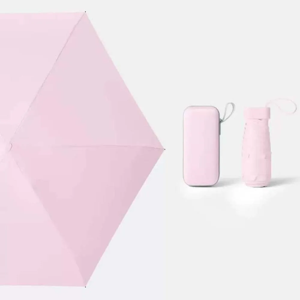 

Легкий карманный ручной зонт с защитой от ультрафиолета, высококачественный складной зонт двойного назначения, усиленный 6-костный опорный каркас