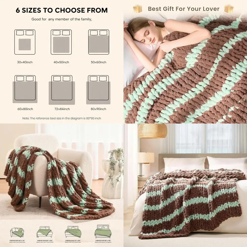 

50x60 большое вязаное одеяло из синели — толстое вязанное крючком ручной работы для декора кровати и дивана