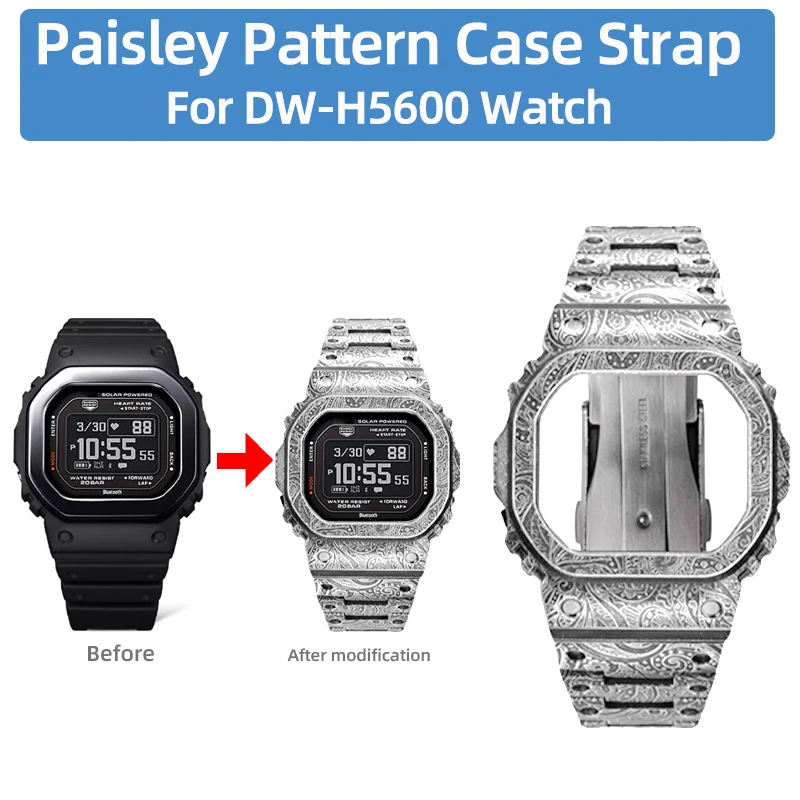 DW H5600 Solid metal Mod Kit For Casio G-SHOCK 3516 DW-H5600MB