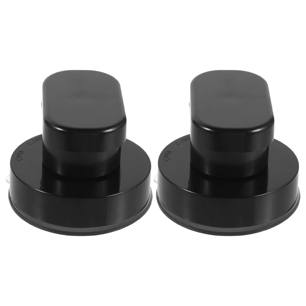 

2pcs Bathroom Safety Elderly No-Drill Suction Cup Grab Knob Shower Toilet Tub Glass Wall Cabinet Door Drawer Black Sliding