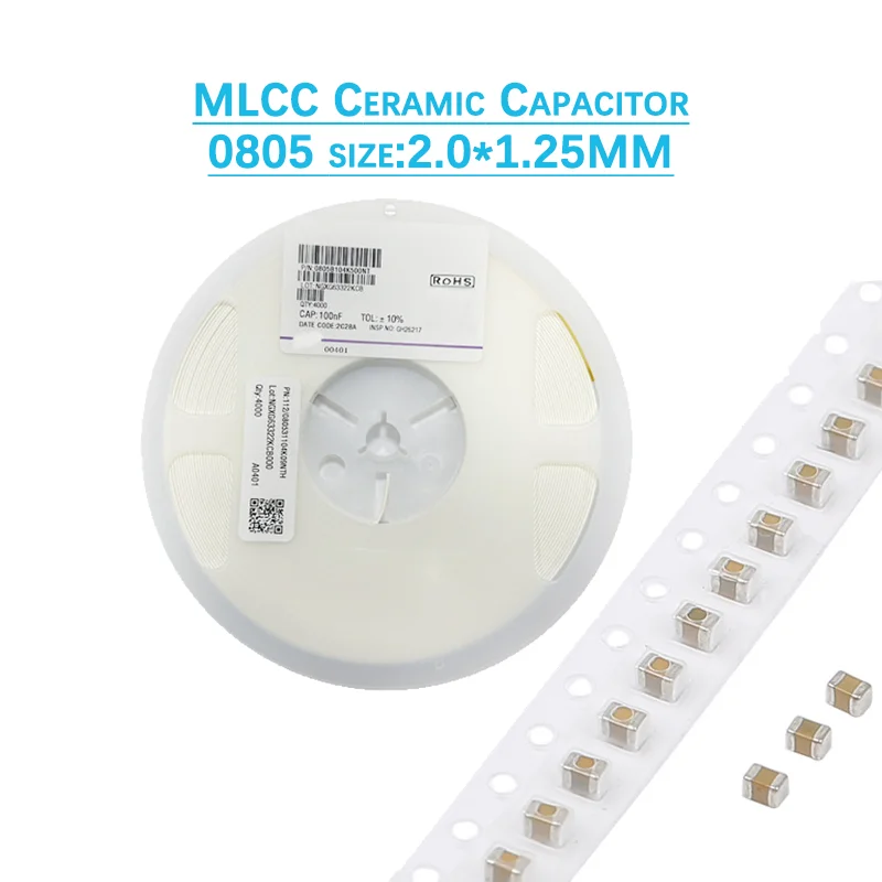 100Pcs New 0805 2012 0.3pF - 9pF SMD MLCC Ceramic Capacitor NPO 0.5 0.75 1 1.3 1.5 1.6 1.8 2 2.2 2.4 2.5 2.7 3.6 5 5.6 7 pF 50V