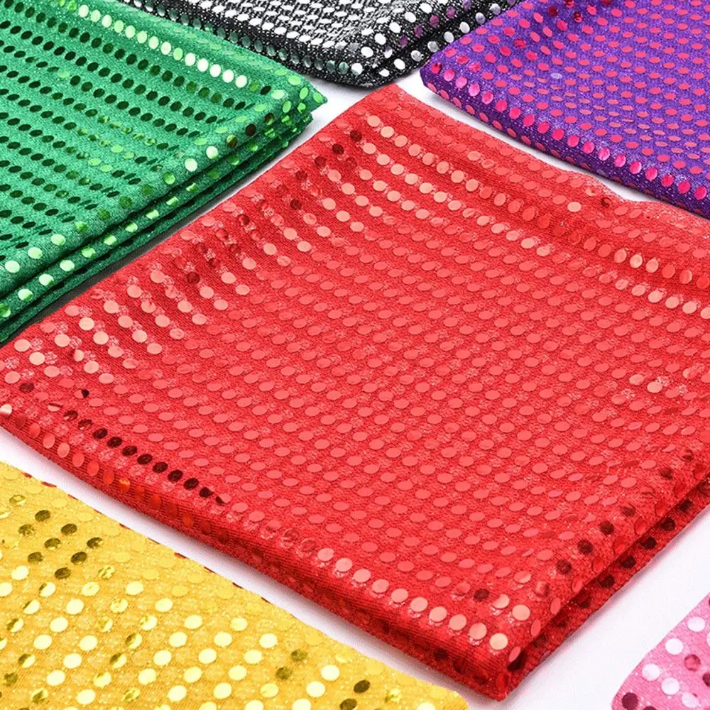 Fashion Shiny Sequins Sequin Fabric 100cm*110cm DIY Glitter Cloth Mesh Fabric Stage Costume