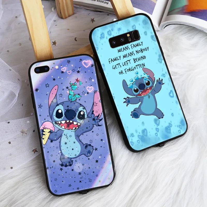 Custodia nera per Xiaomi Poco F3 GT F2 Redmi Note 8 6 6A 7A 7 Pro 8T 8A Cover Z-46 Stitch