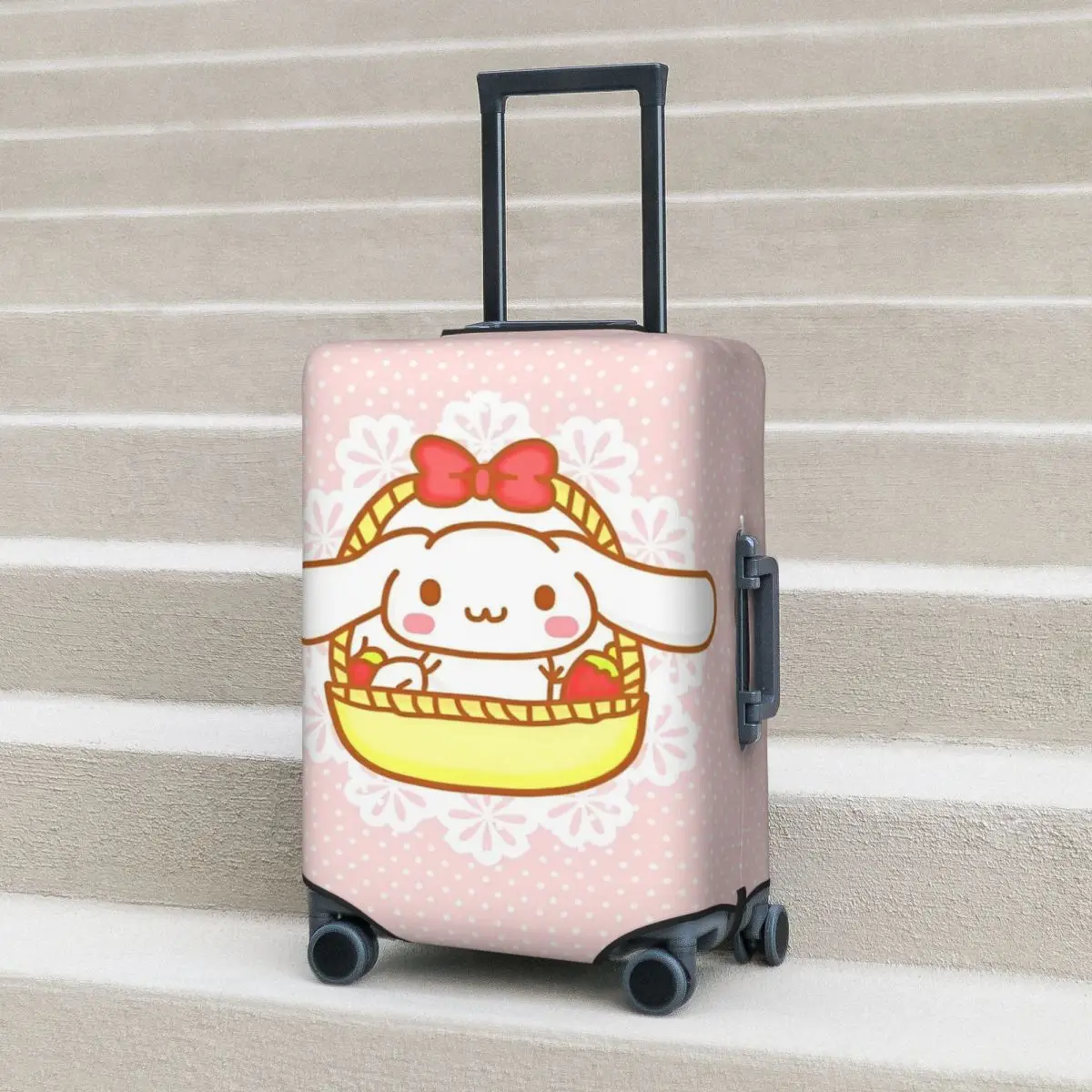 

Cinnamoroll Kawaii Cartoon Suitcase Cover Holiday Cruise Trip Fun Luggage Accesories Protector