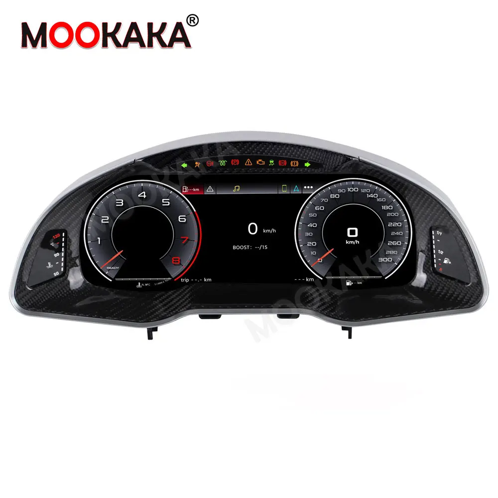 Car Digital Dash For Audi R8 2007-2015 LCD Instrument Cluster Meter Panel Dashboard Odometer Auto Speedometer Virtual Cockpit