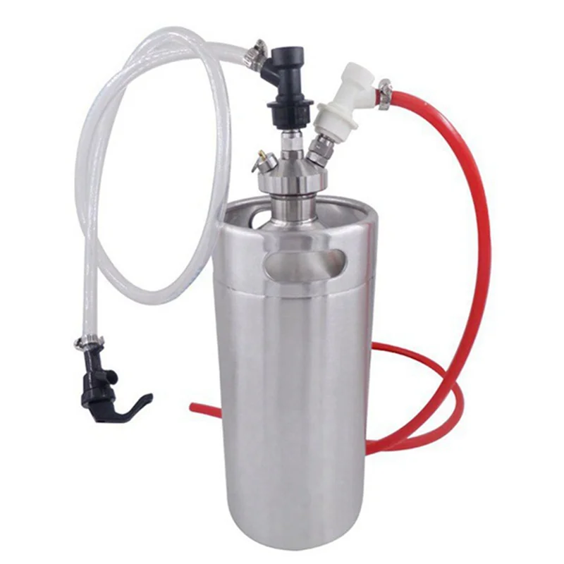 Mini Keg Spear Mini Growler Tap Dispenser, with 12Inch Hose for 2L/3.6L/5L Homebrew Beers Tool Wine Tap Dispenser