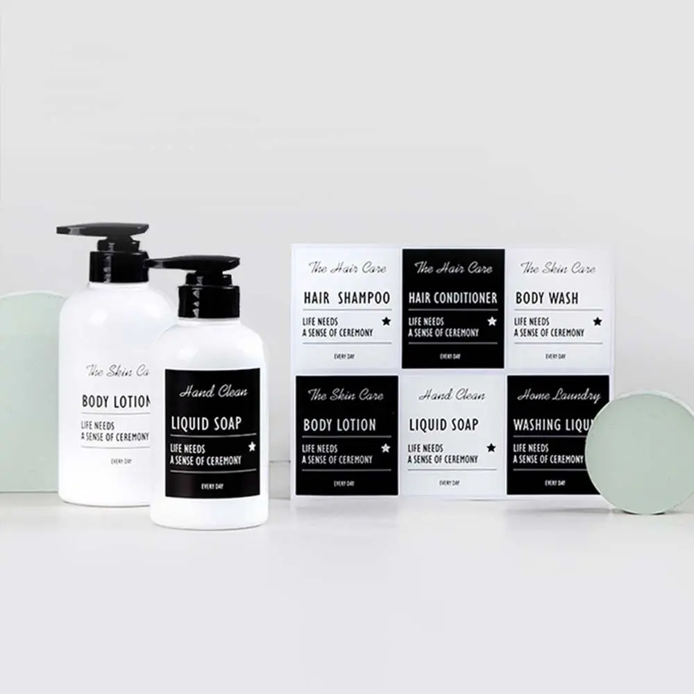 علامات تصنيف منتجات العناية بالبشرة، ملصق تحديد الهوية، زجاجات قابلة لإعادة الملء، ملصقات علامة لمستحضرات التجميل #6