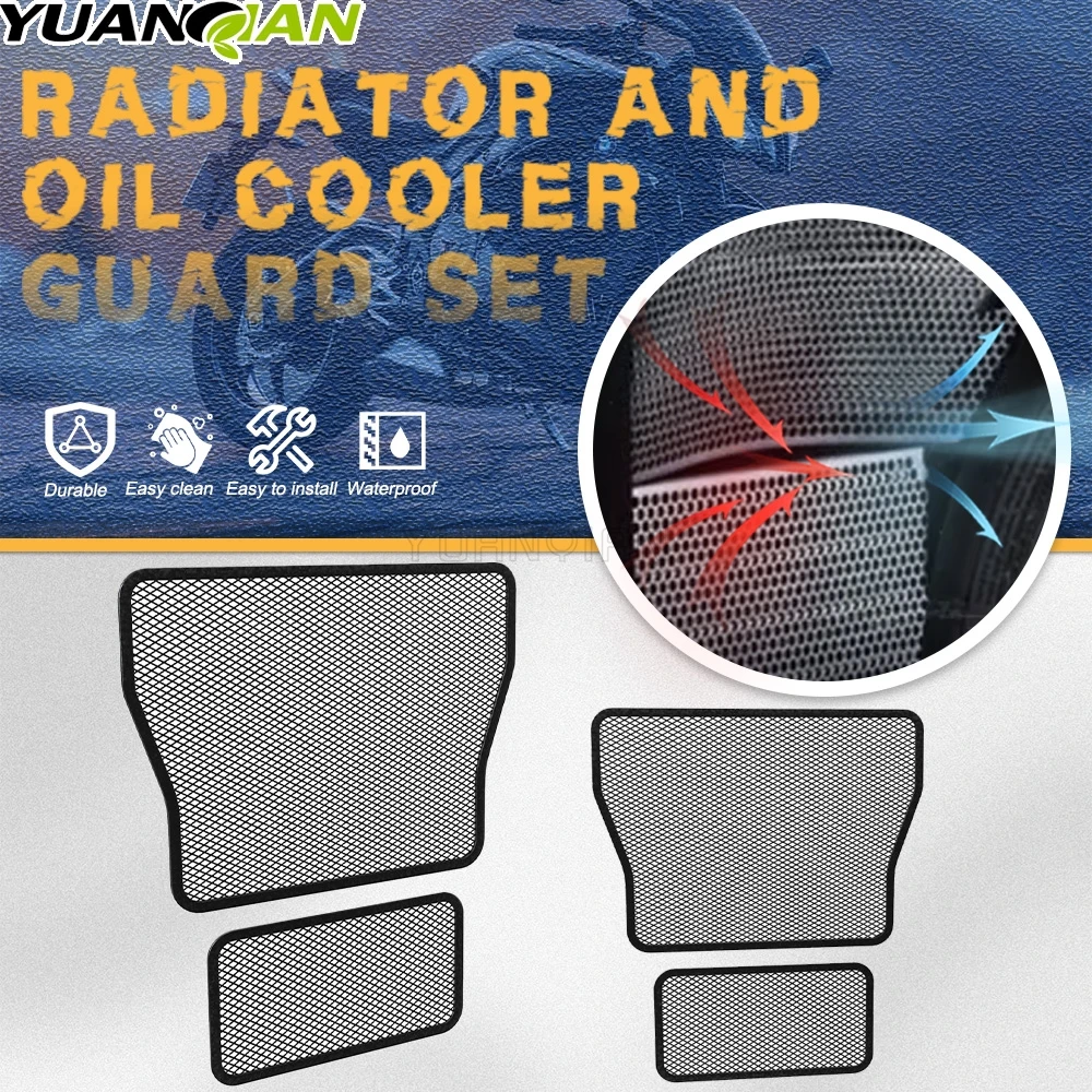 

Motorcycle Radiator Grille Guard Cover Oil Cooler Guard Set For BMW S1000RR 2009 2010 2011 2012 2013 2014 2015 2016 2017-2019