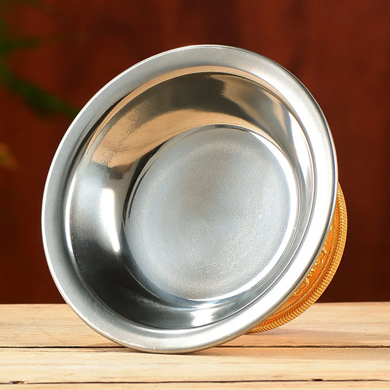 Taza de protección de la ley para galvanoplastia de aleación, taza de suministro de agua, tipo tibetano, ocho tazas auspiciosas de doble capa, regalo, suministro de Buda m