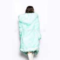 Faux Fur Coat Women Long Jacket Hoodie Halloween Cosplay Costumes Colorful LED Warm Fluffy Light Up Party Dance Overcoat 4