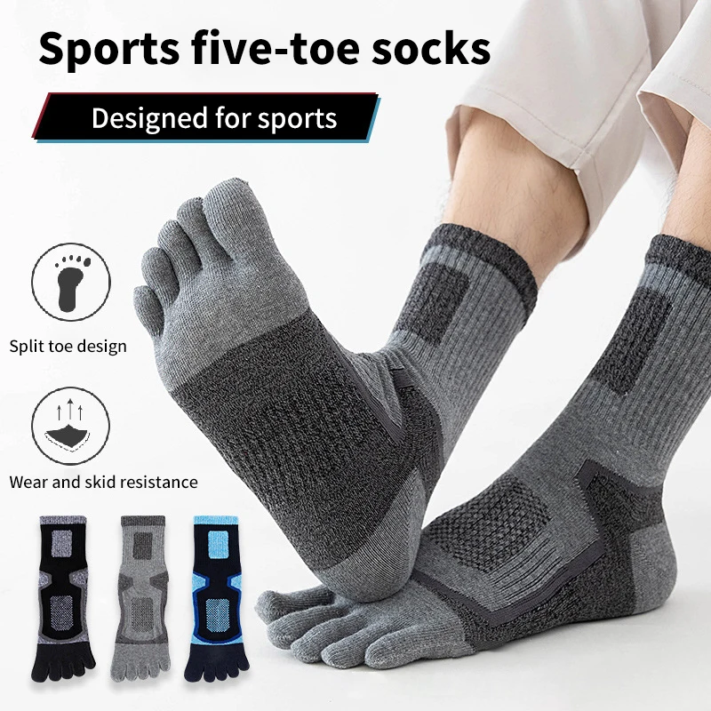 Toe Short Socks Sport Mesh Non-Slip Endurable Fitness Outdoor Basketball Travel 5 Finger Socks