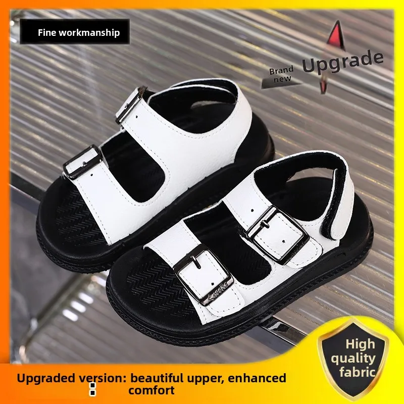 Jungen-Sandalen 2026 Neue Kinder-Strandsandalen Modische Sportliche Rutschfeste Verschleißfeste Babyschuhe 1-6 Jahre Alte Lederschuhe – Detail 3