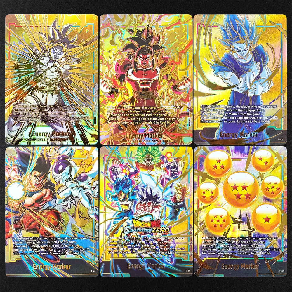 DIY Dragon Ball Super Fusion World Energy Marker Gold Son Goku Gohan E-29 E-04 E-03 E-02 E-33 E-65 E-68 E-67 Collection Card Toy