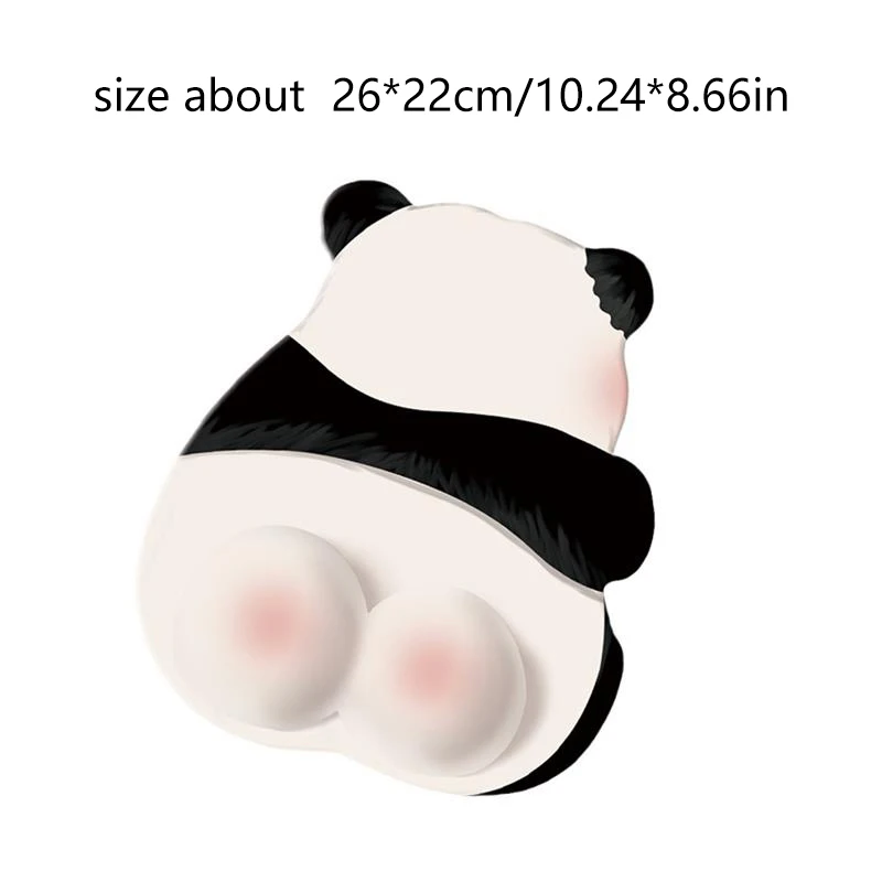 Kawaii Panda Mouse Pad Soft Silicone Wrist Rest Mouse Pad Cute New Non Slip Computer Office Mouse Pads For Girls Wrist Support