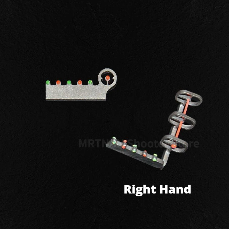 Stainless Steel Slingshot Sight Level – 1 Pair With Optical Fibers, Screws & Wrench, Easy Install For Hunting