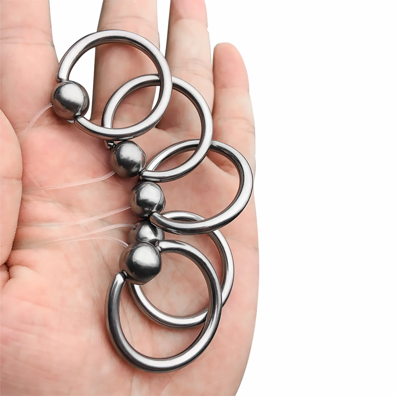 FRRK Metal Prostate Massage Sex Tool for Men Steel Oval Beads Butt Plug BDSM Anal Toys Sexual Erotic Intimate Products