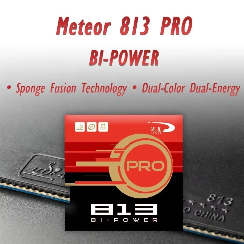 

METEOR 813 PRO BI-POWER Table Tennis Rubber Unique Dual-color Dual-energy Inner-energy Sponge Sticky Offensive Ping Pong Sponge