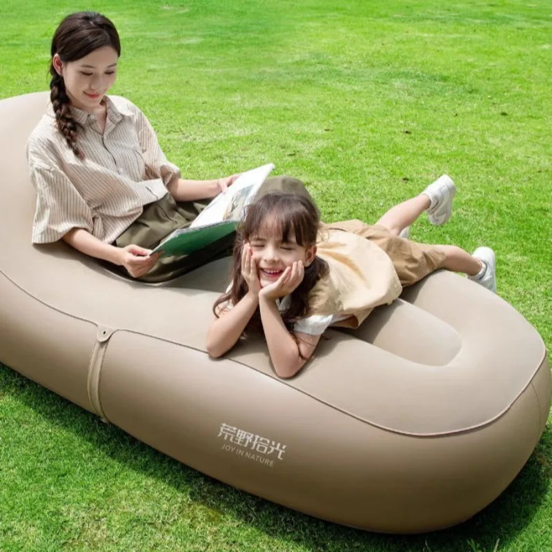 Colchón de aire portátil para acampar, colchón inflable eléctrico individual y ligero para el hogar, equipo para dormir suave para acampar al aire libre