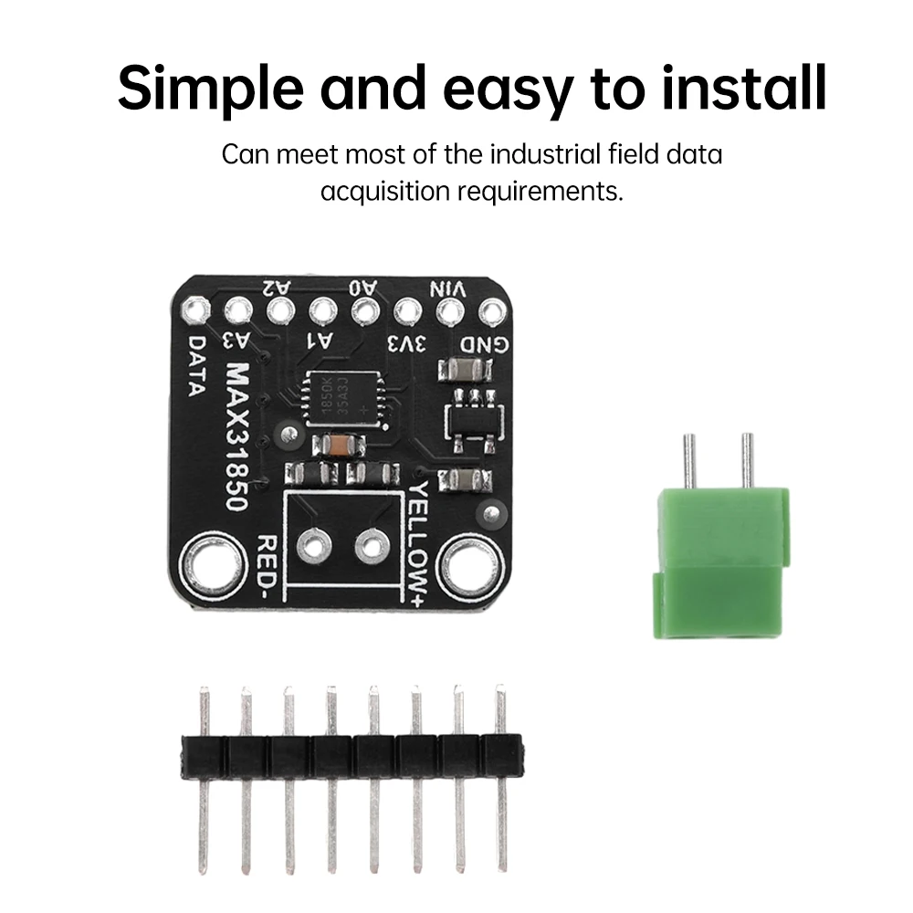 MAX31850 K Type Thermocouple Breakout Board Temperature Sensor Measurement Module MAX31850K 1-Wire Thermocouple Amplifier