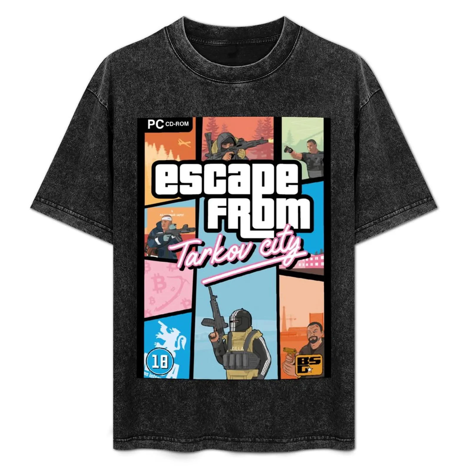 

Escape from Tarkov - GTA Vice City Style T-Shirt valentines clothes animal prinfor boys mens clothing