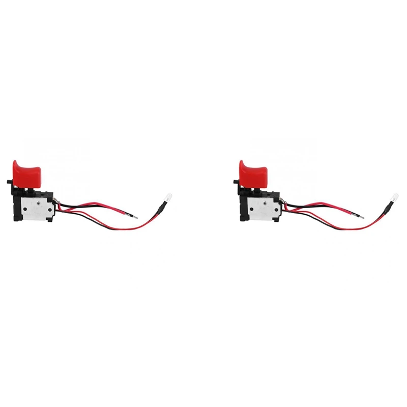 Promotion! 2X Black Adjustable CW/CCW Electric Drill Trigger Switch 7.2V-24V DC Switch