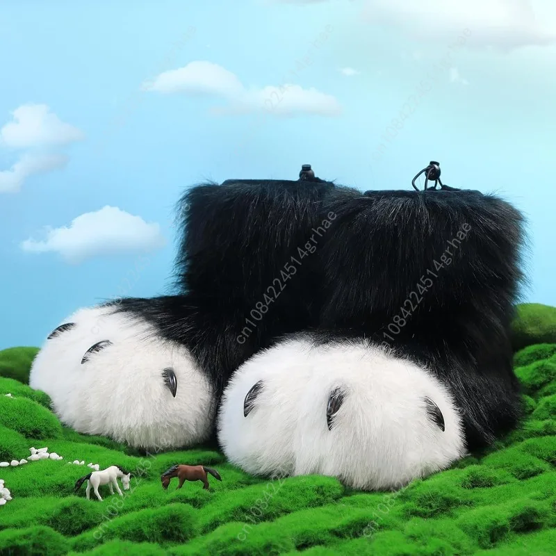 HAOAN فروي الحيوان باو النعال غامض الأحذية القط الثعلب الذئب الدب مخلب أحذية زي الهالوين تأثيري الملحقات #4