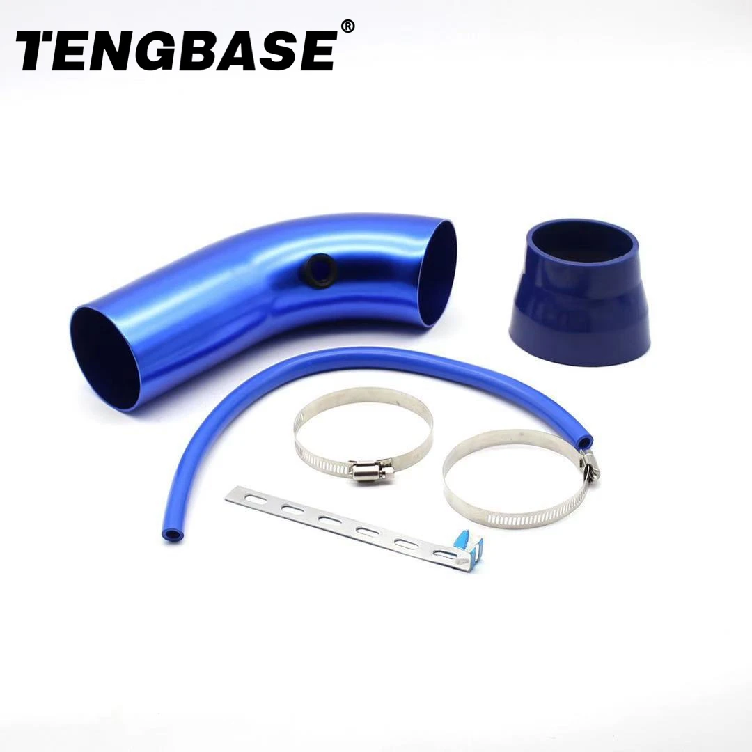 

3" 76mm Air Intake Pipe Aluminum Cold Air Inlet Duct Tube Kit With Rubber Hose For Connect Filter High Air Flow