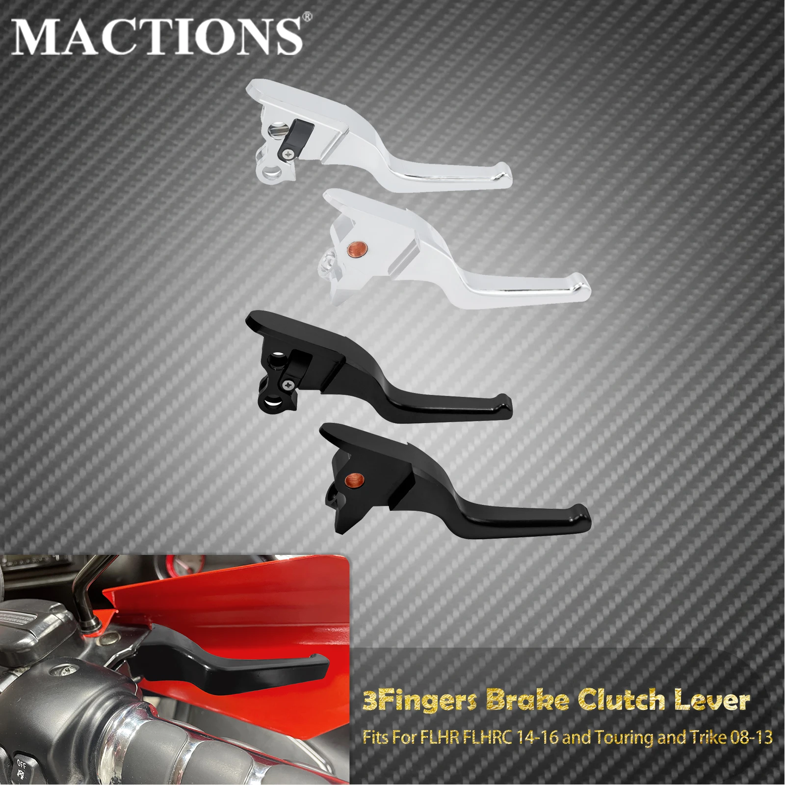 motorcycle-short-brake-clutch-lever-3-fingers-brake-levers-for-harley-touring-electra-street-glide-fltrx-08-13-flhr-flhrc-14-16
