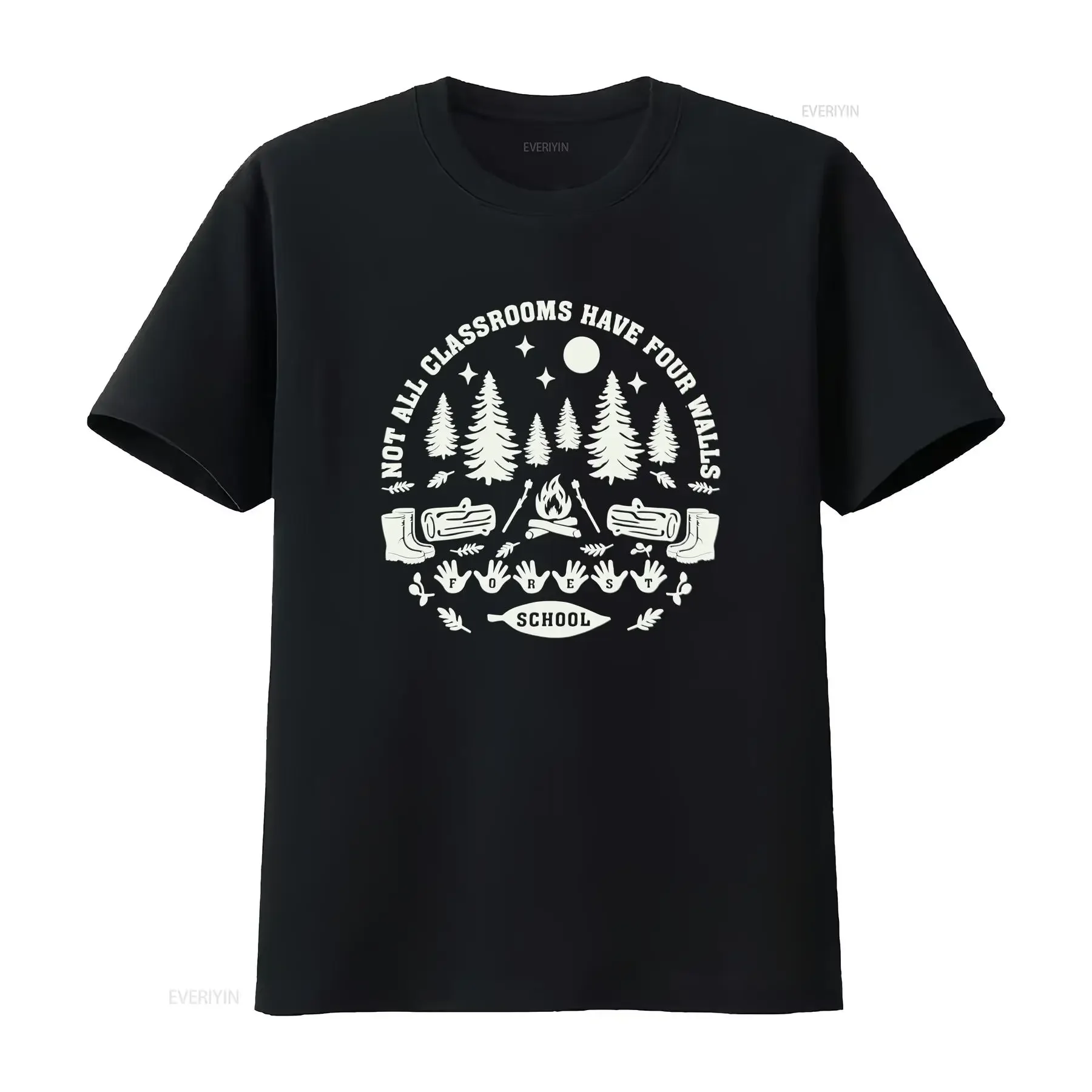 Forest School T shirt Outdoor Learning Camping Top Class Campsite Nature Wellies Not All Classrooms Have Four Walls vintage