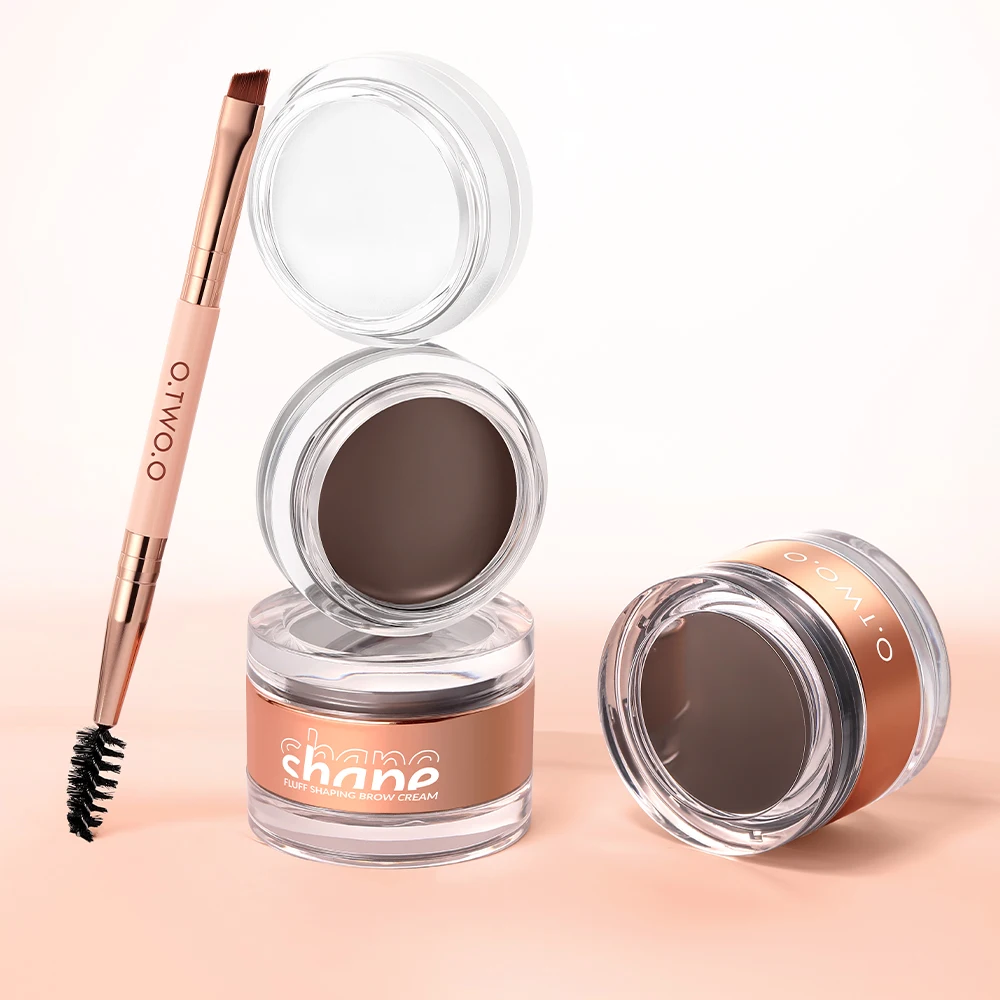 Langdurige Wenkbrauw Pommade Brow Gel Wax Waterdicht 2 in 1 Romige Textuur Tint Make-up Enhancer voor Gedefinieerde Wenkbrauwen
