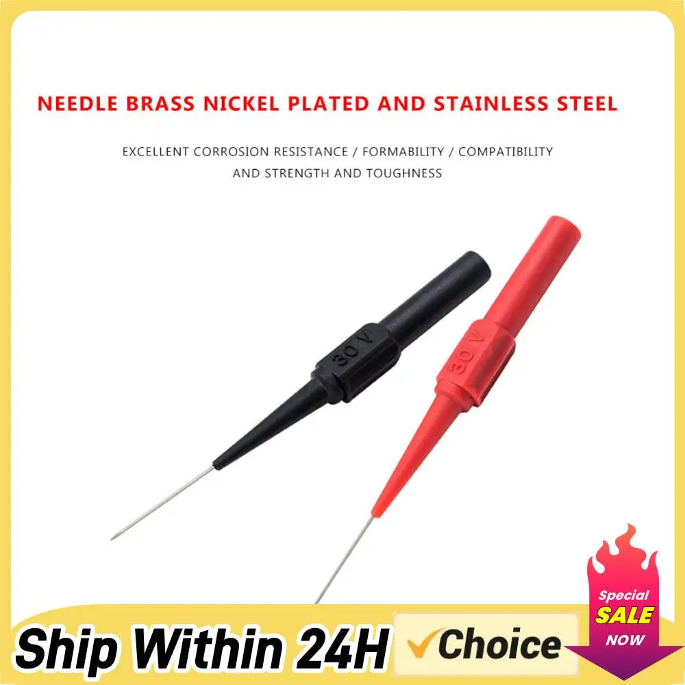 

2 шт. 90-градусные прокалывающие удлинительные иглы-щупы для мультиметра, универсальные цифровые измерительные зонды, не повреждающие измерение