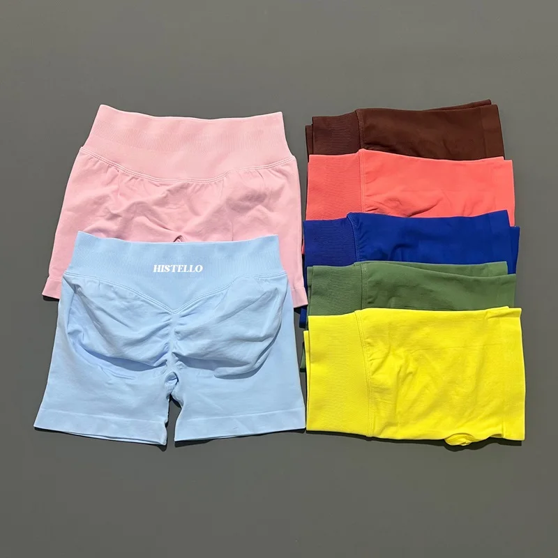 HISTELLO Impacts Shorts Df Substitute High Waist Women Yoga Workout Shorts Seamless Leggings Stretch Fitness Gym Running Shorts - Image 2
