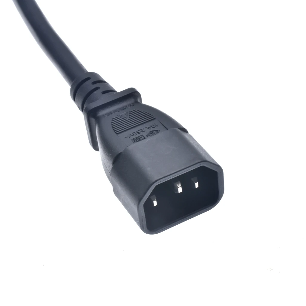 IEC 320 C14 Male Plug to 2XC13 Female Y Type Splitter Power Cord,C14 to 2ways C13 Power Adapter Cable,60cm,100cm,200cm, 250V/10A