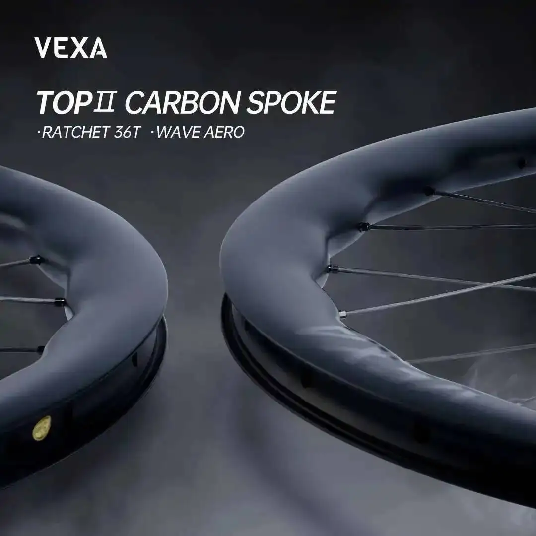 

VEXA TOP II Carbon Wheelset Disc Brakes Precision Carbon Spokes Weight Cut 1257g TPI Ceramic Bearings Ultralight Racing Wheelset