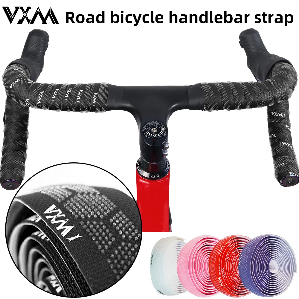 

VXM Road Bike Handlebar Tape Soft Drop Bar Tape Non-slip Gravel Bike Speed Handlebar Tape Racing 3D pattern cycling Strap part