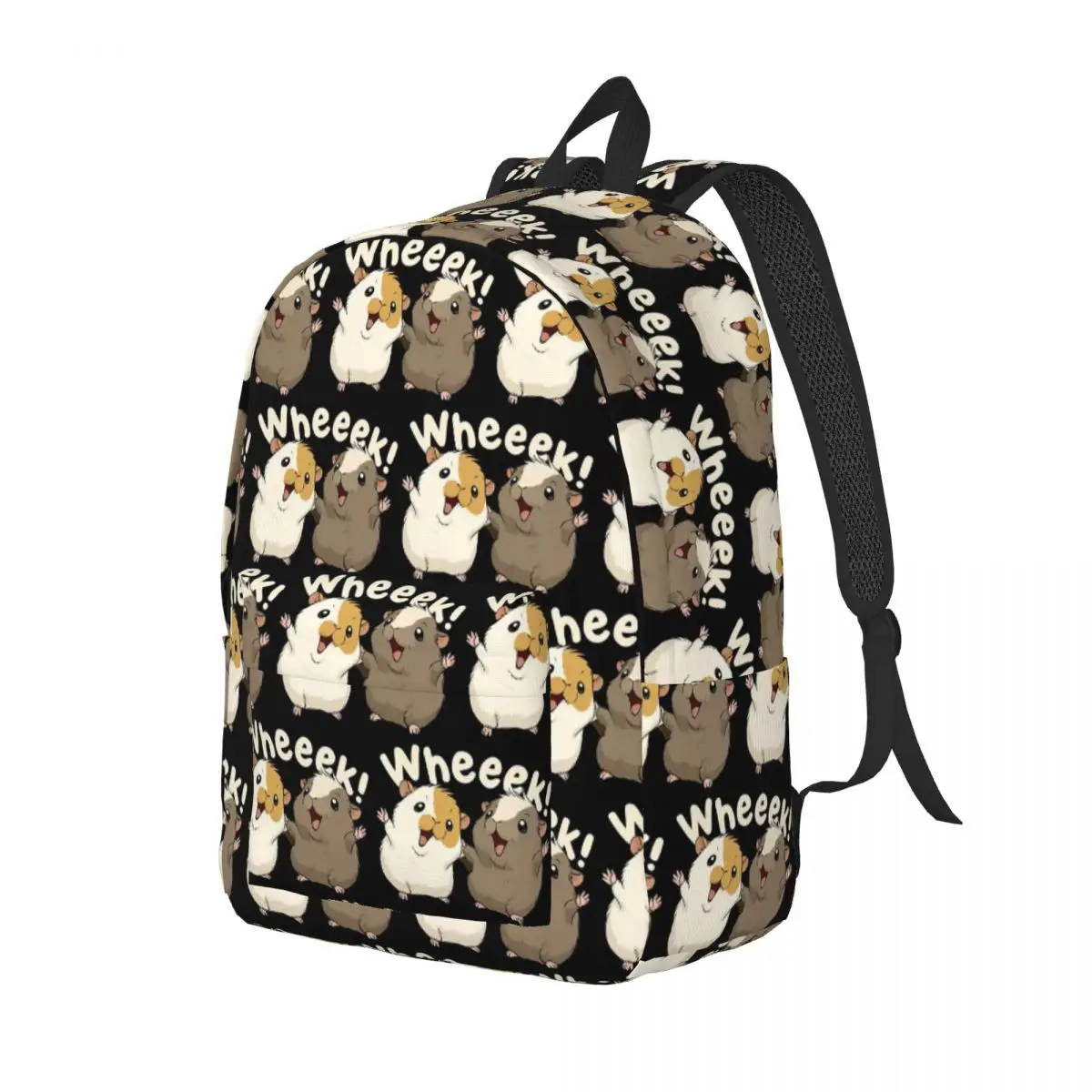 Happy Guinea Pig Backpack Daypack Large Capacity Children BookBag School Bag Shoulder Bags for Boys Girls
