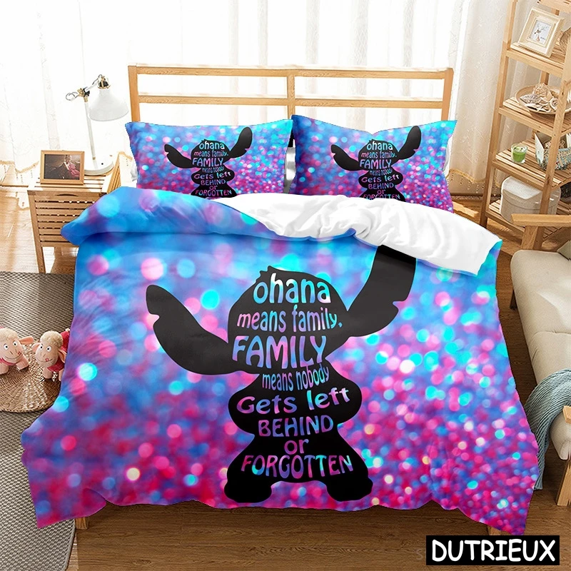 

Cute Stitch Duvet Cover Set Twin Full Queen King Size Bedding Set Soft Bedspread Home Textile For Kids Boys Girls Bedroom Decor