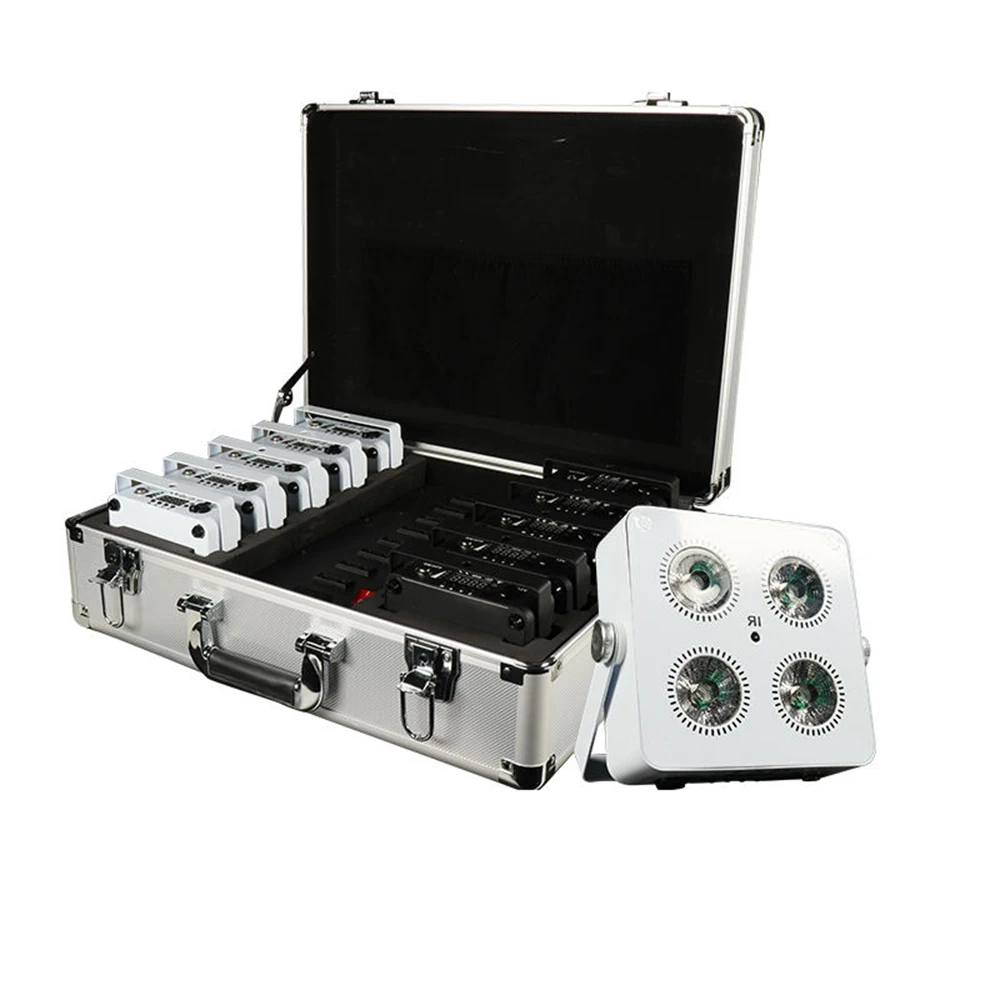 4x18W Led RGBWA UV 6IN1 Color Battery Wireless  Led Par  Mini Battery Party  2.4G Wireless
