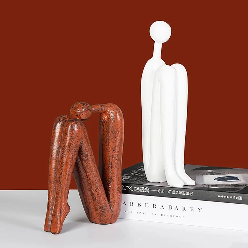 Bookends Sculpture Decorative Statue Decoration Home Decor Ornaments For Modern Art Gold Abstract Figures Decoration Desk Table image 2