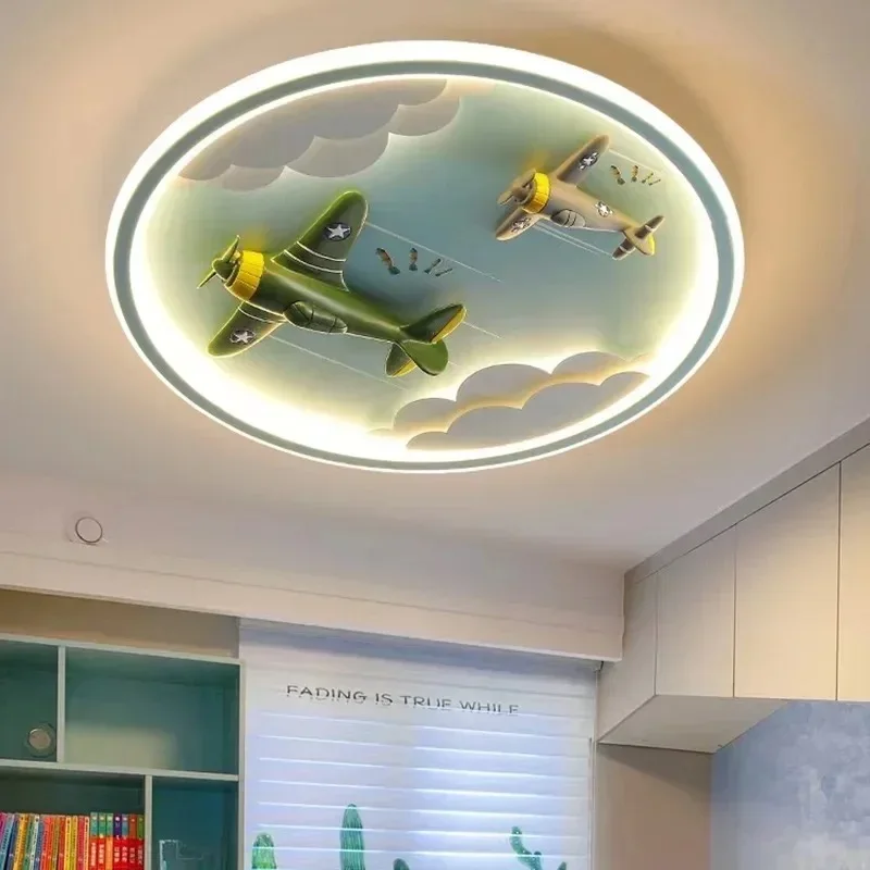 Ceiling Light with Full Spectrum LED, Eye Protection for Kids Room, Minimalist Round Bedroom Light for Boys and Girls