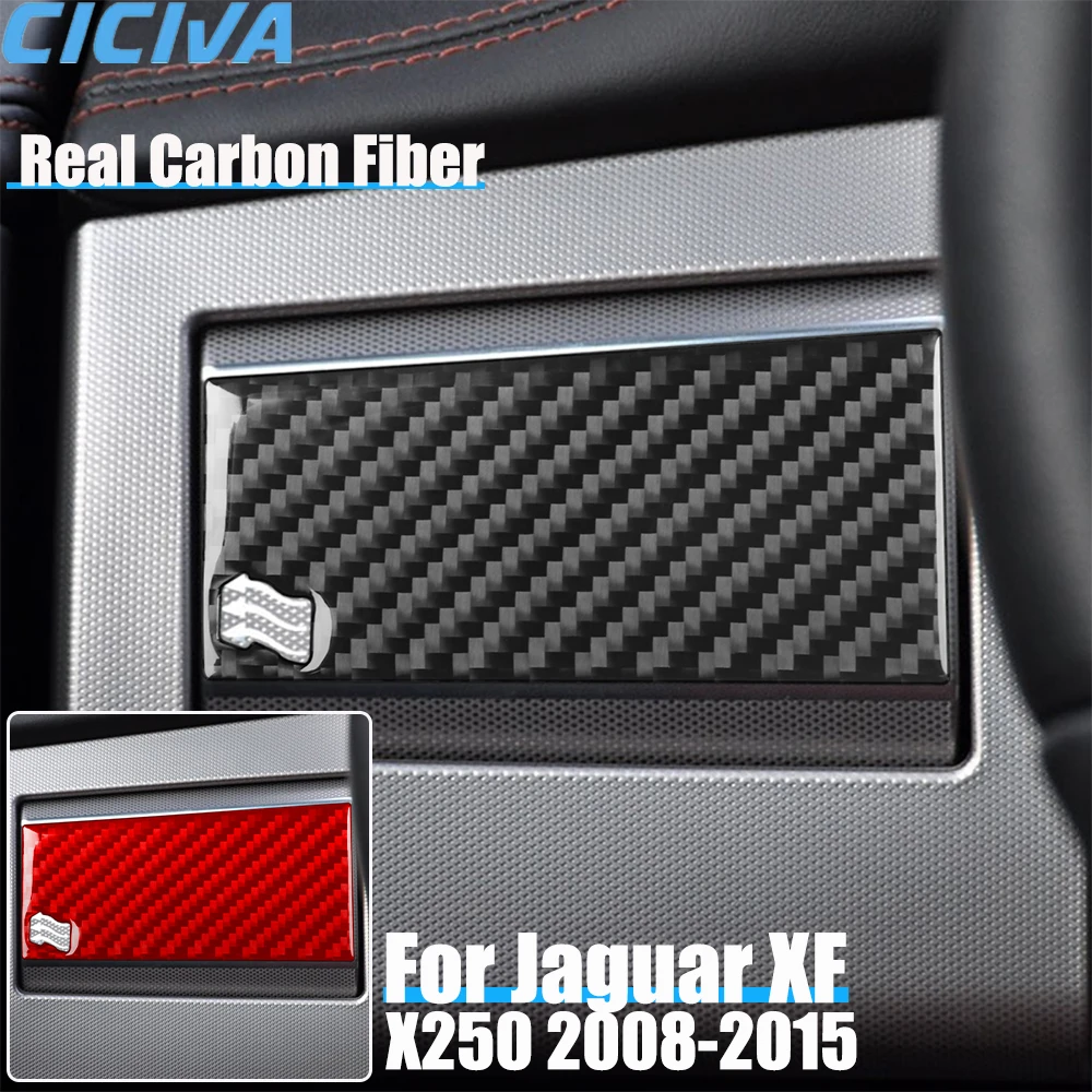 

Real Carbon Fiber Car Accessories Dashboard Side Air Vent Panel Decorative Trim Cover Soft Sticker For Jaguar XF X250 2008-2015