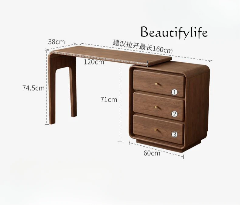 

Nordic medieval style chest dresser solid wood integrated corner makeup table