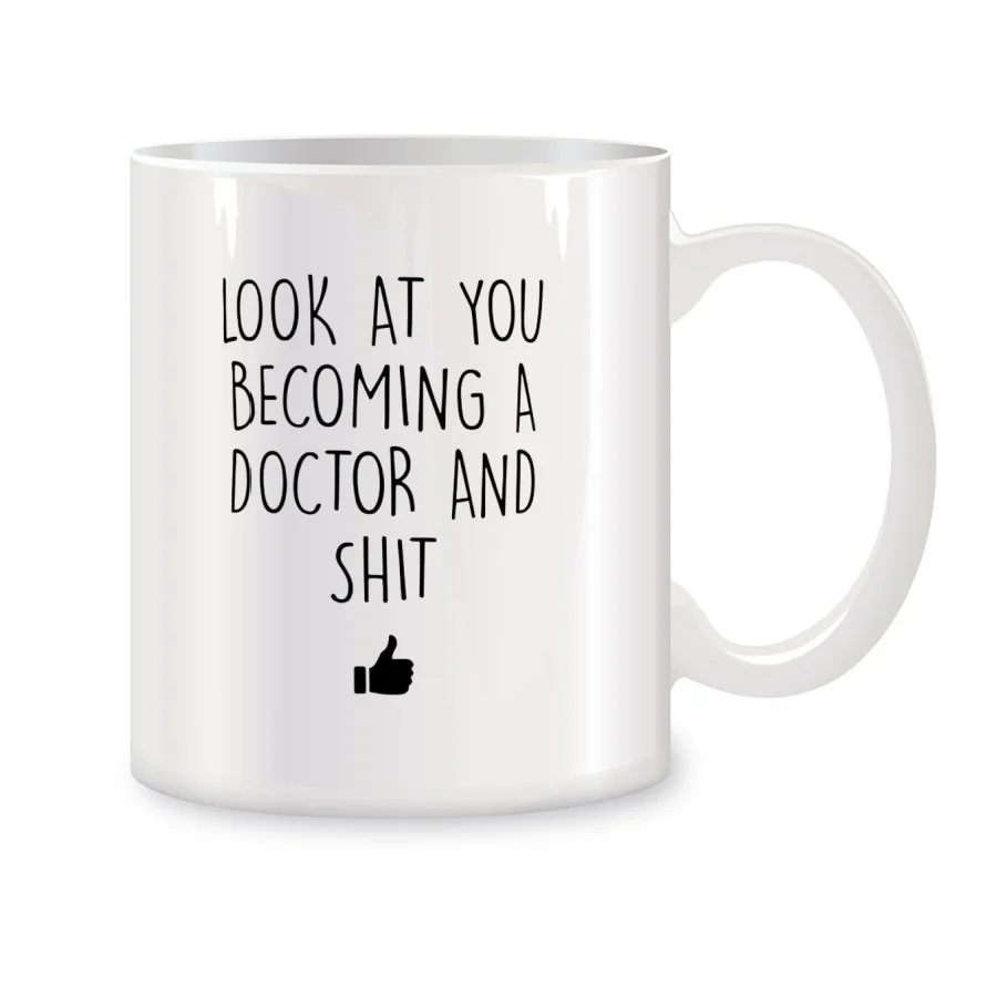 Look At You Becoming A Doctor Mugs For Doctor Medical Student Birthday Novelty Coffee Ceramic Tea Cups White 11 oz