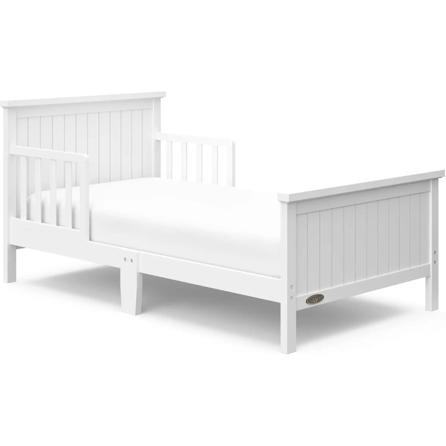 Toddler Bed White GREENGUARD Gold Certified Includes Toddler Bed Rails Fits StandardSize Crib and Toddler Be