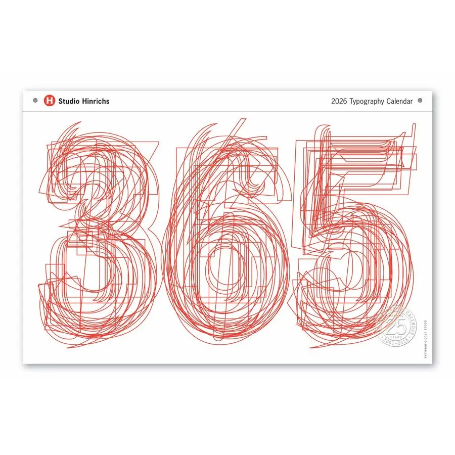 

2026 365 Typographic Calendar 23x33