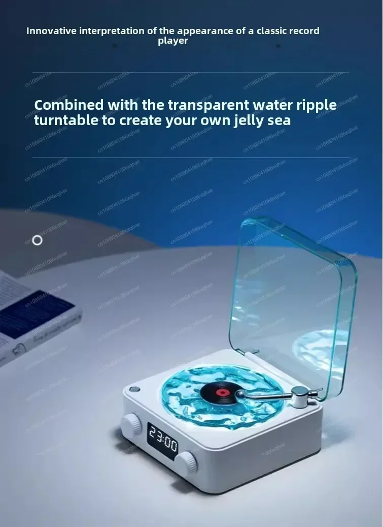 

Ретро-виниловый проигрыватель с беспроводными колонками, 3D стерео HIFI, мощный бас, Bluetooth-колонка, воспроизведение музыки для сна с белым шумом